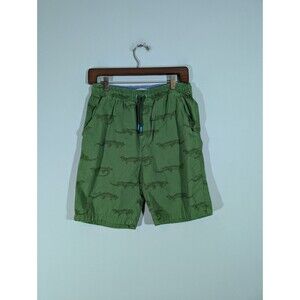 Boden Shorts Kids Sz 14Y Green Reptile Print Pull On‎ Elastic Waist Boys